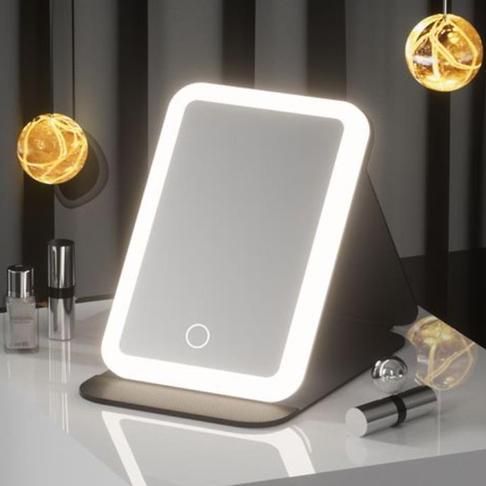 Portable LED makeup mirror