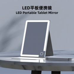 Led Portable Tablet Mirror,Portable desktop makeup mirror, IPad size Mirror Portable